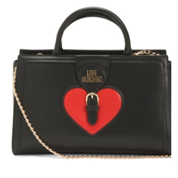 Love Moschino Black and Red Heart Bag - Picture 1 of 3